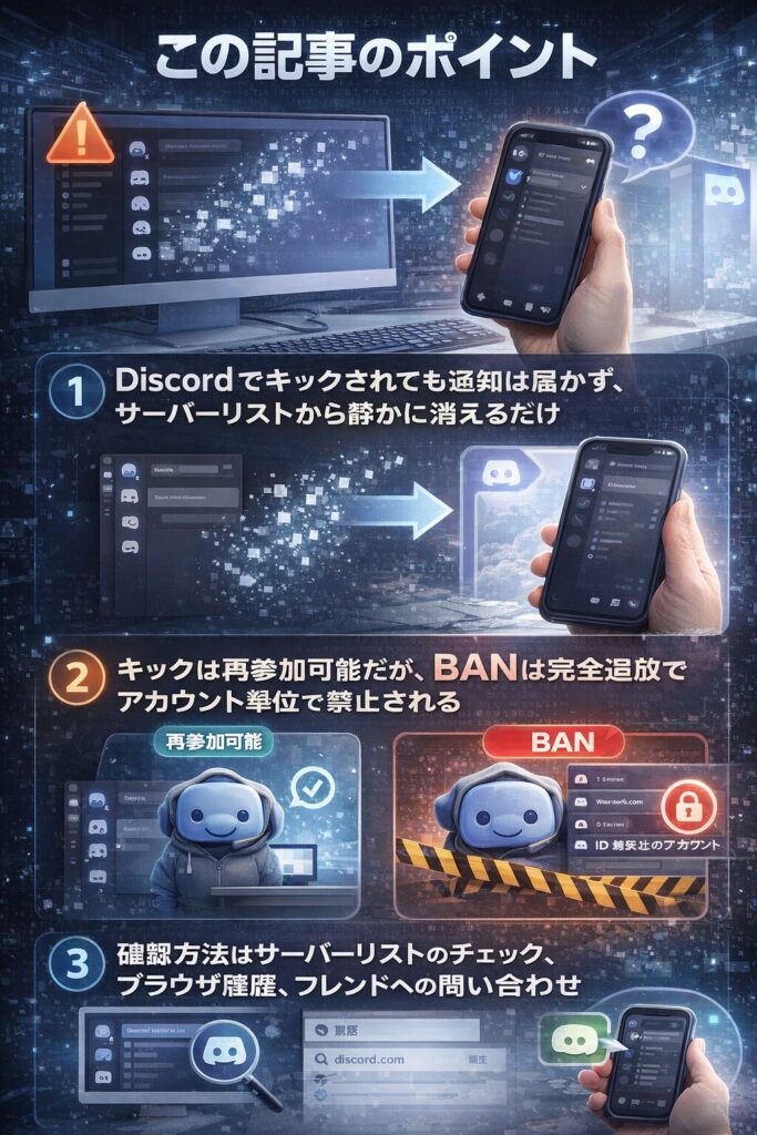 DiscordサーバーからのキックとBAN解説