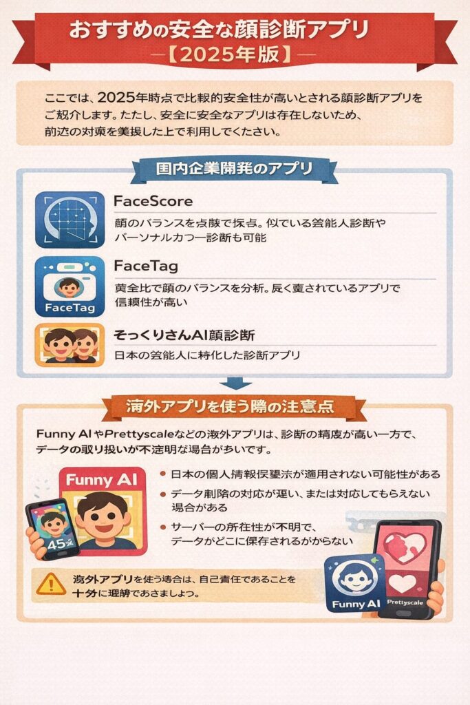 おすすめの安全な顔診断アプリ【2025年版】