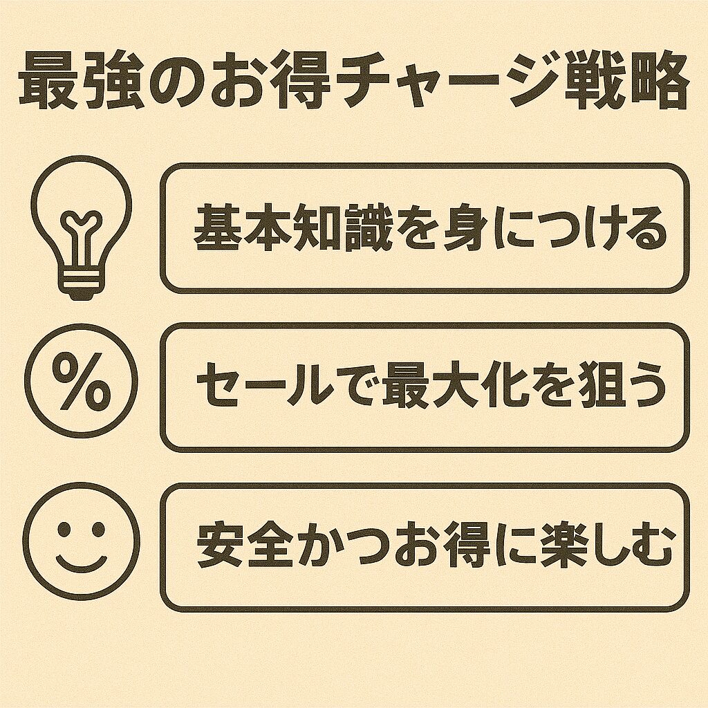 最強のお得チャージ戦略まとめ