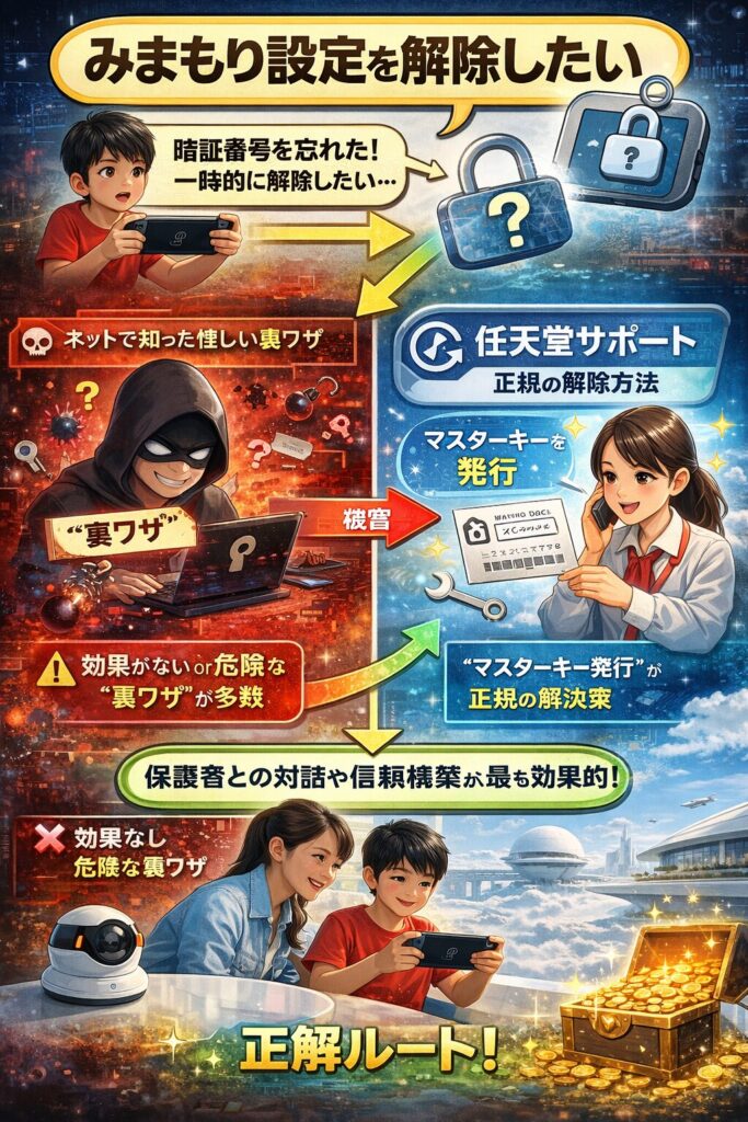 任天堂スイッチの保護解除方法