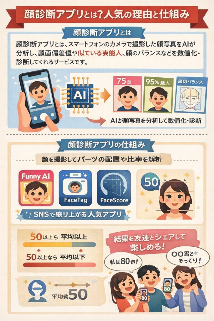顔診断アプリとは？人気の理由と仕組み