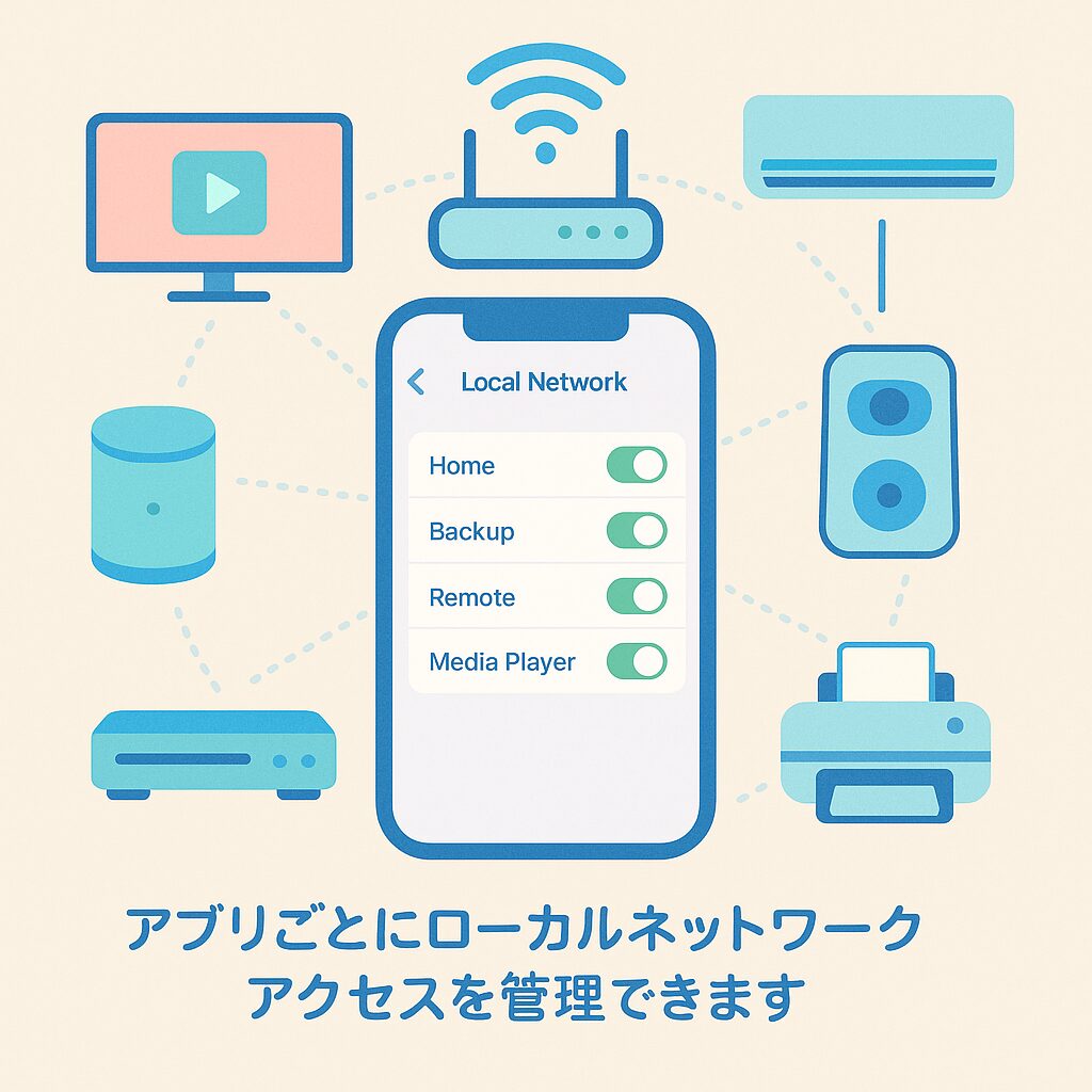iphoneローカルネットワーク