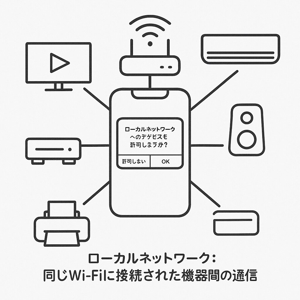 iphoneローカルネットワーク
