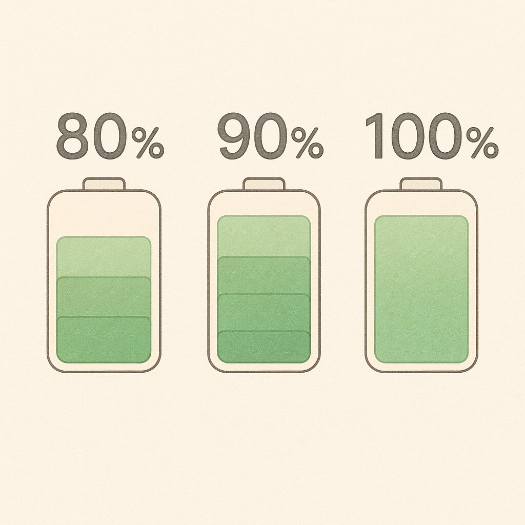 充電を90%で止めるべき理由とそのメリット
