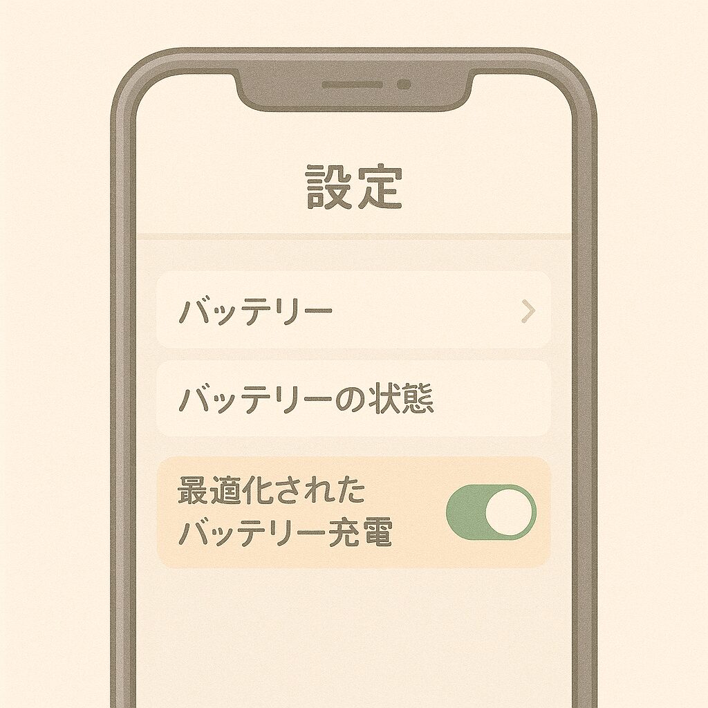 iPhone充電を90%で止める設定方法