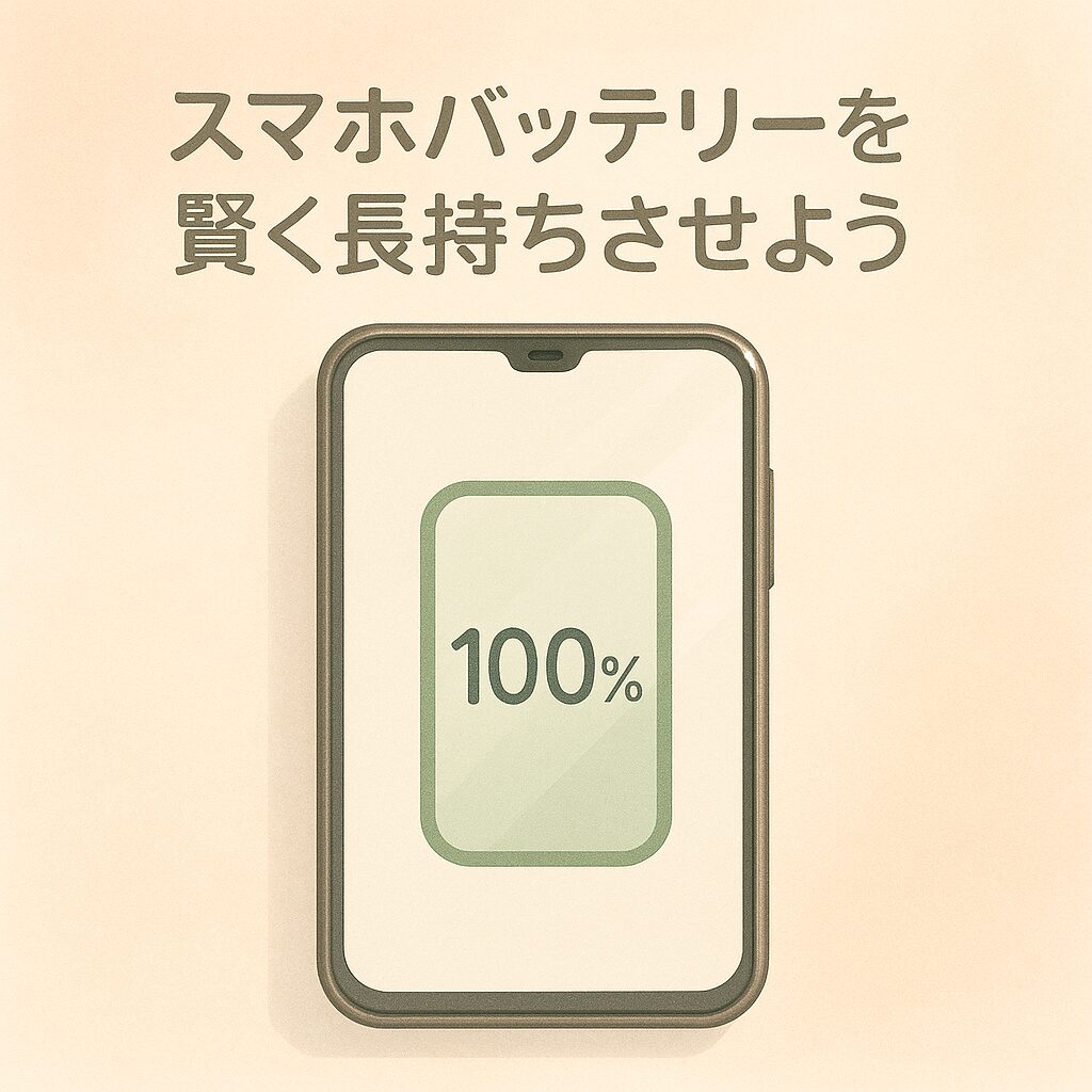スマホバッテリーを賢く長持ちさせよう