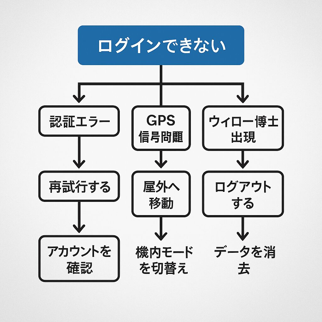 ポケモンGOログイントラブルの解決