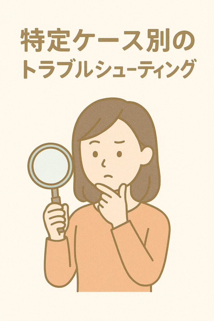 システム設定によるトラブルと解決策
