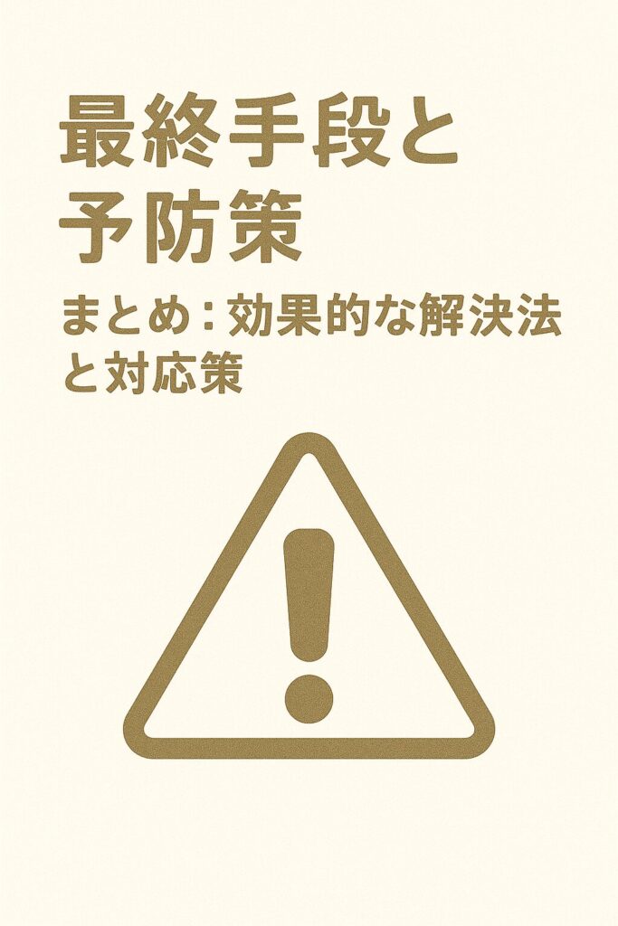 効果的な解決法と対応策