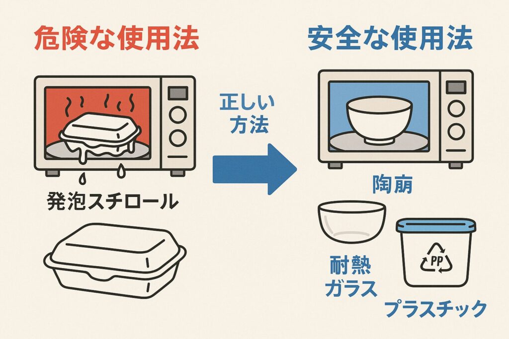電子レンジ発泡スチロール