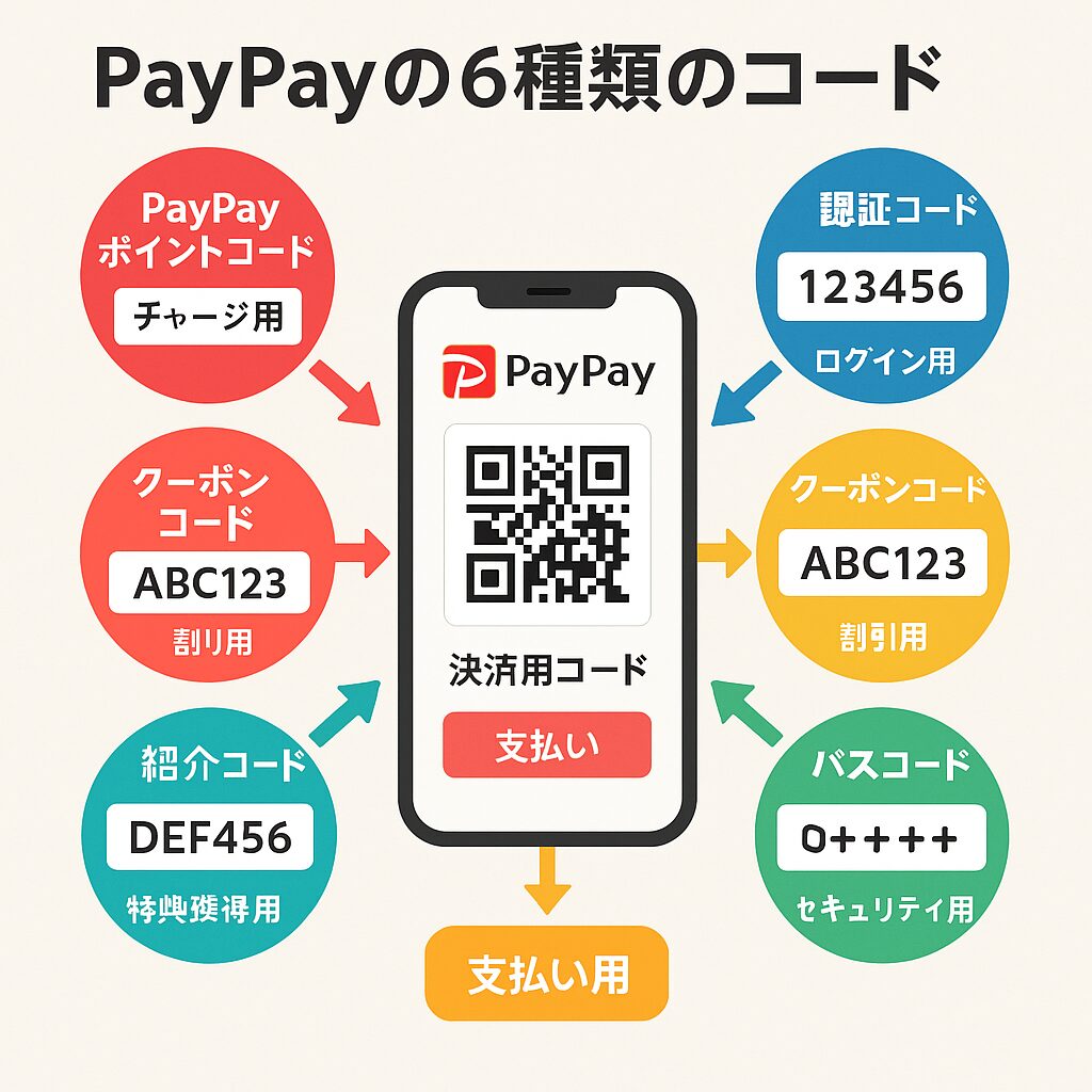 PayPayの6種類のコード