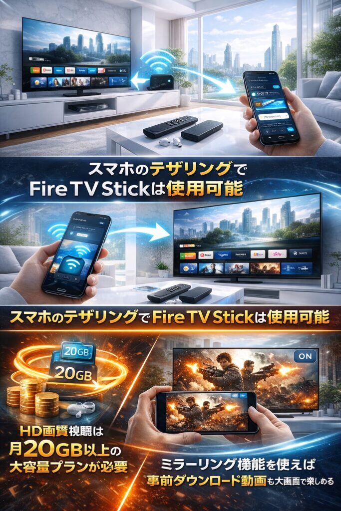 スマートフォンのテザリング機能を活用