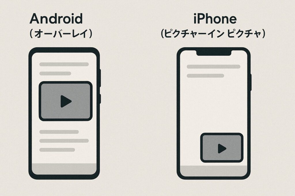 iPhoneでの表示と違い