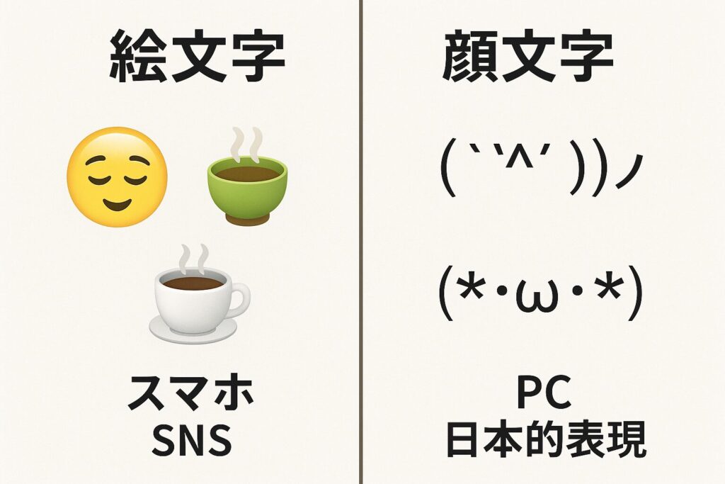 絵文字と顔文字の使い分けポイント