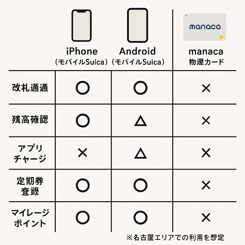 Androidでmanacaは使える？