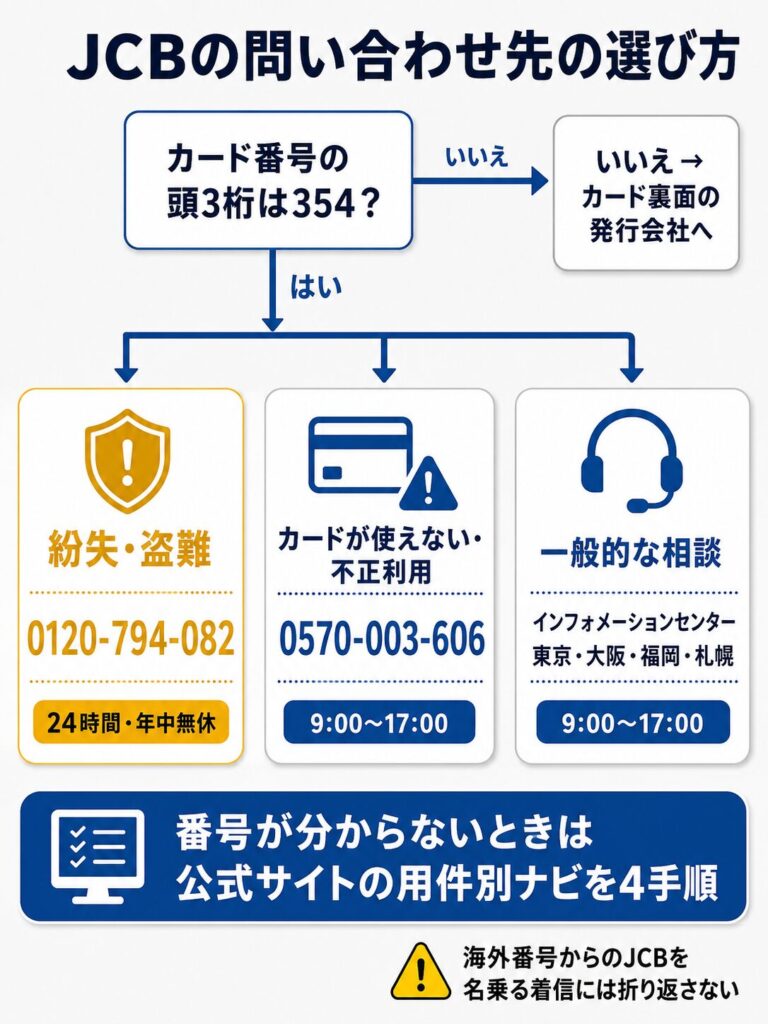 JCB問い合わせ先の選び方ガイド