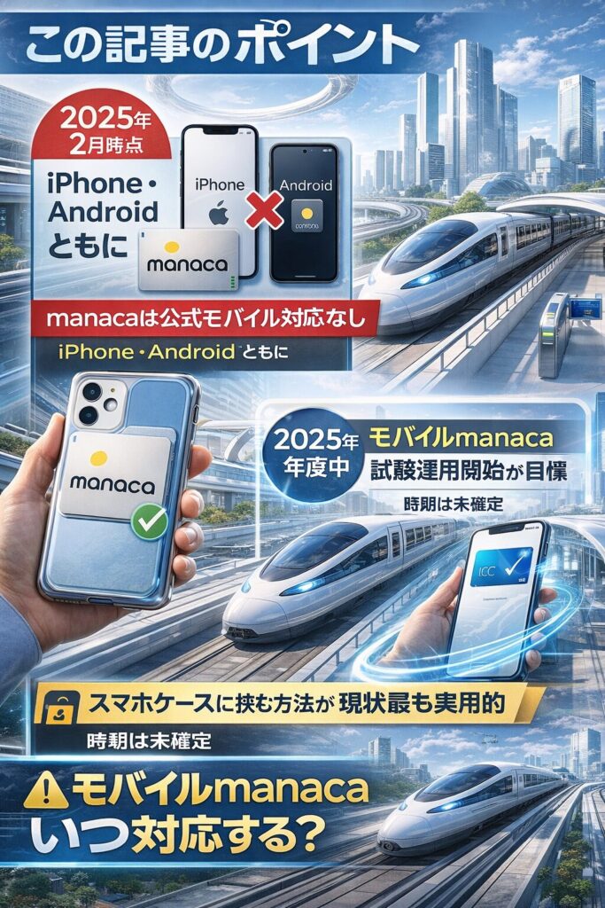 モバイルmanacaの進展と未来