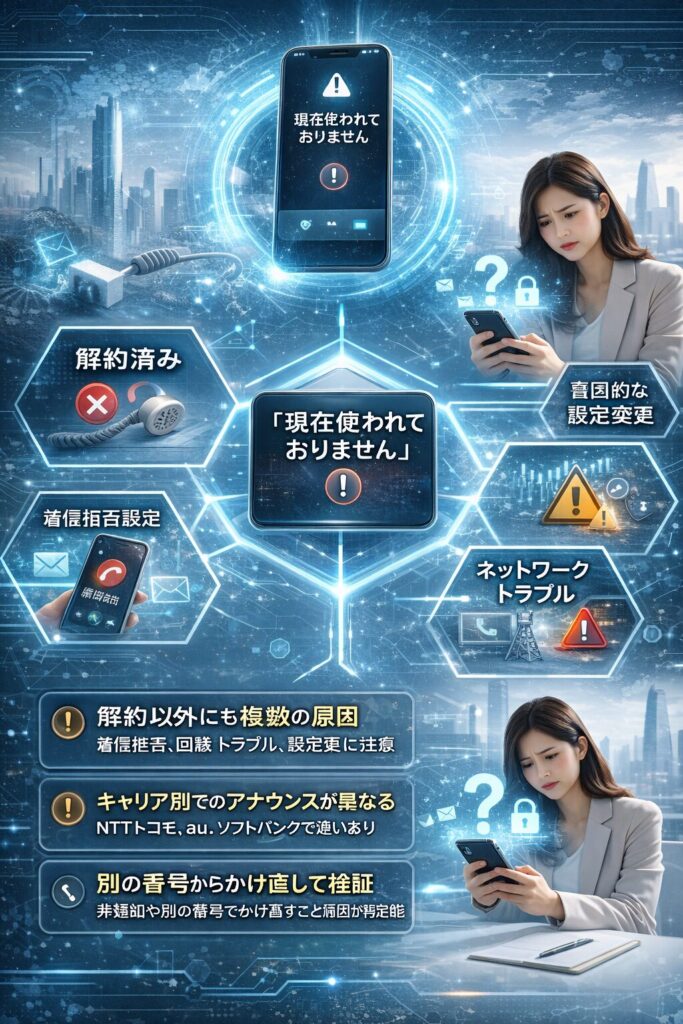 番号未接続の理由インフォグラフィック