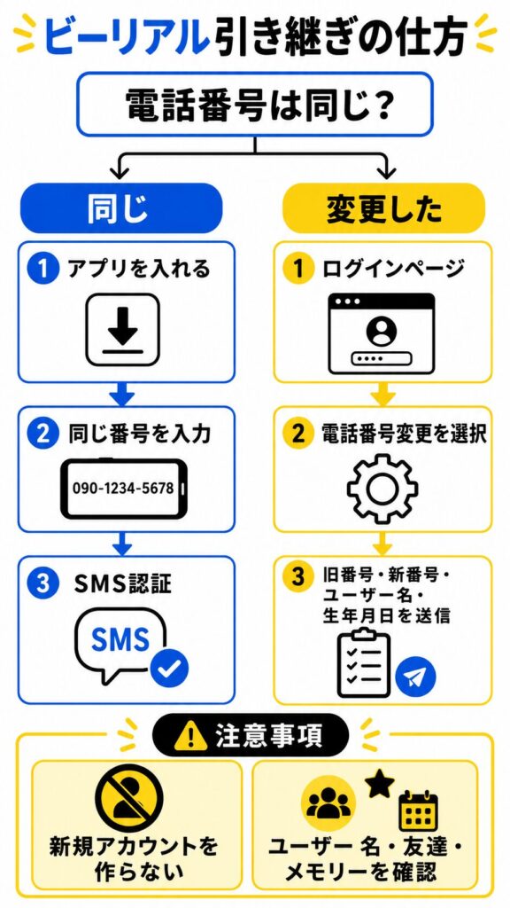 ビーリアル引き継ぎ手順ガイド
