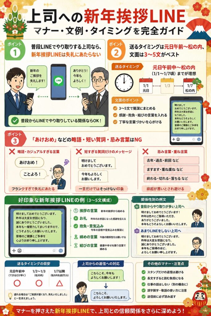 上司への新年挨拶LINEガイド