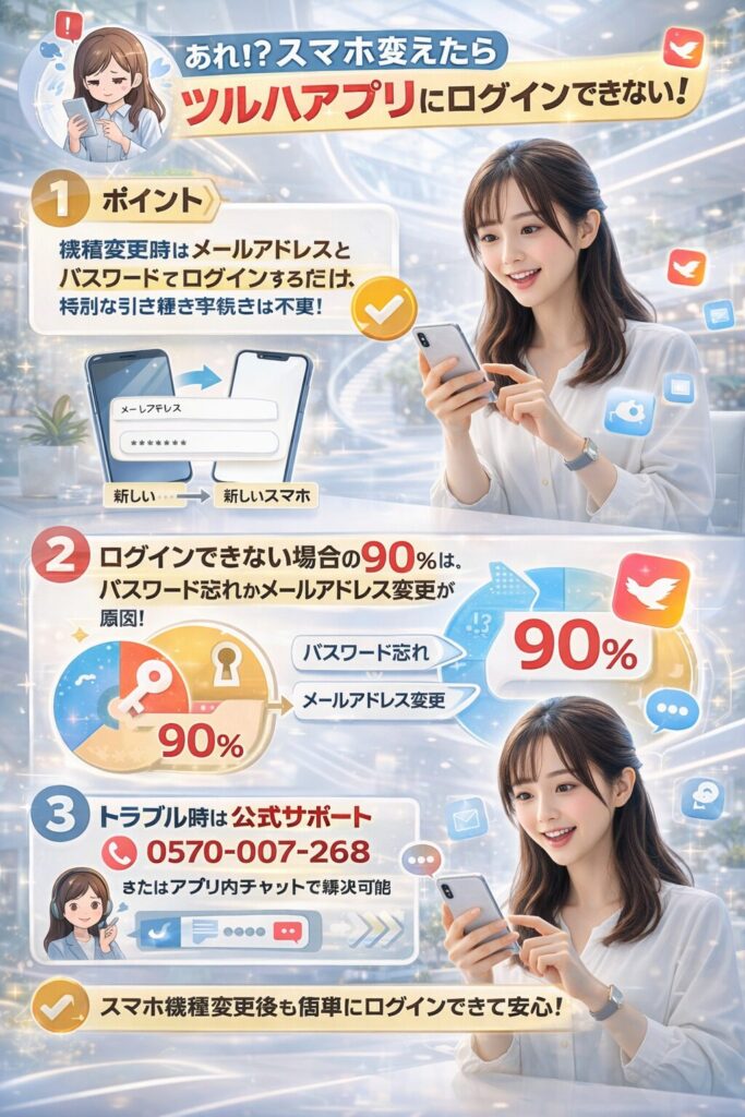 機種変更時の正しい引き継ぎ方法から、ログインできない場合の具体的な解決策