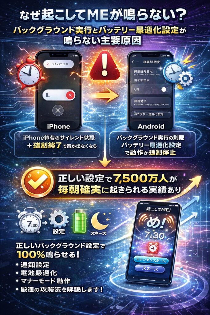 起こしてMEアプリを設定したはずなのに