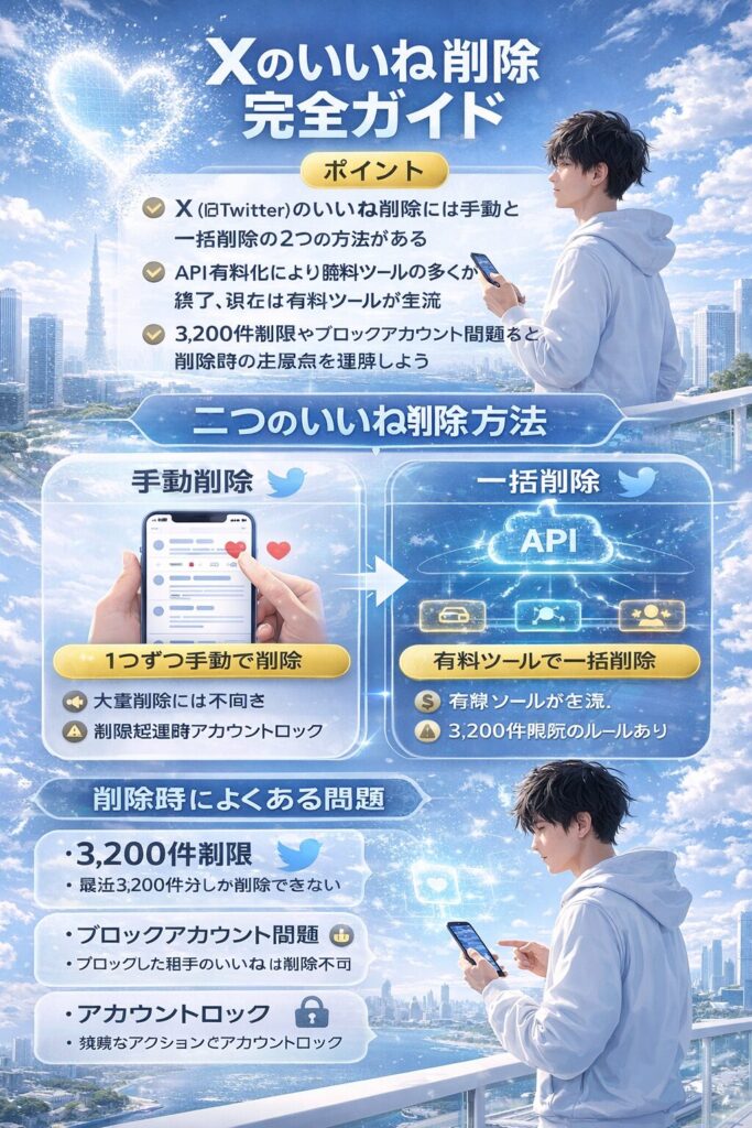 X（旧Twitter）のいいねを効率的に削除する方法