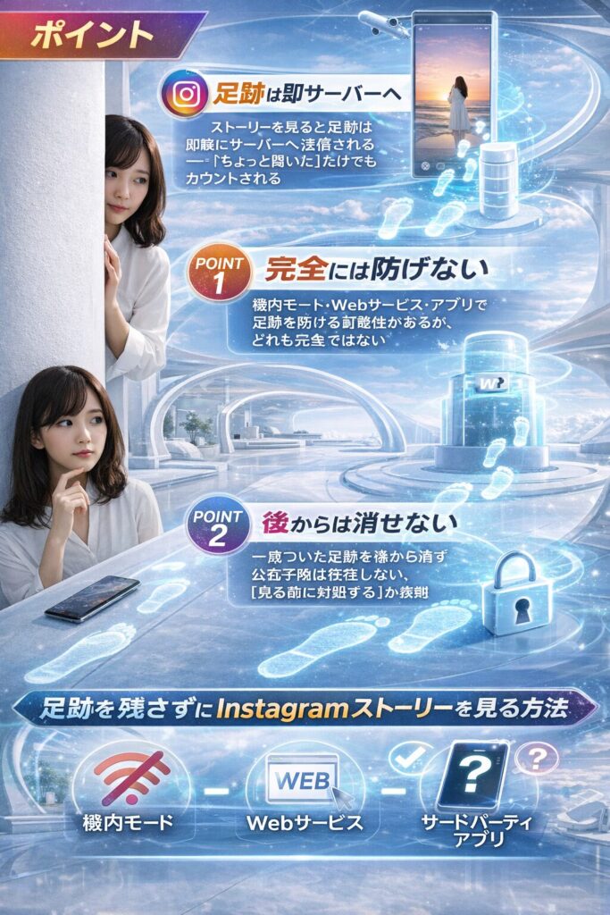 Instagramストーリーの足跡を消す方法