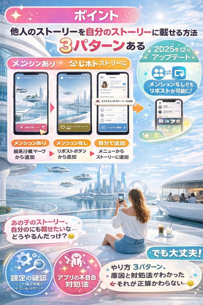 Instagramストーリー共有の方法ガイド