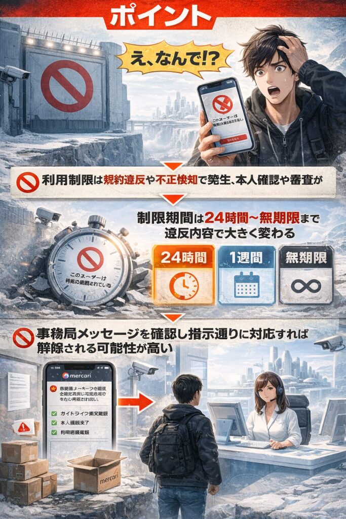 メルカリ利用制限解除ガイド