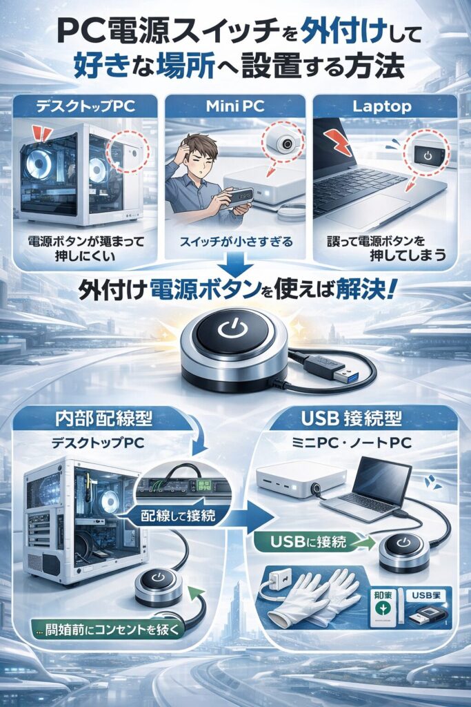 外付け電源スイッチ設置ガイド