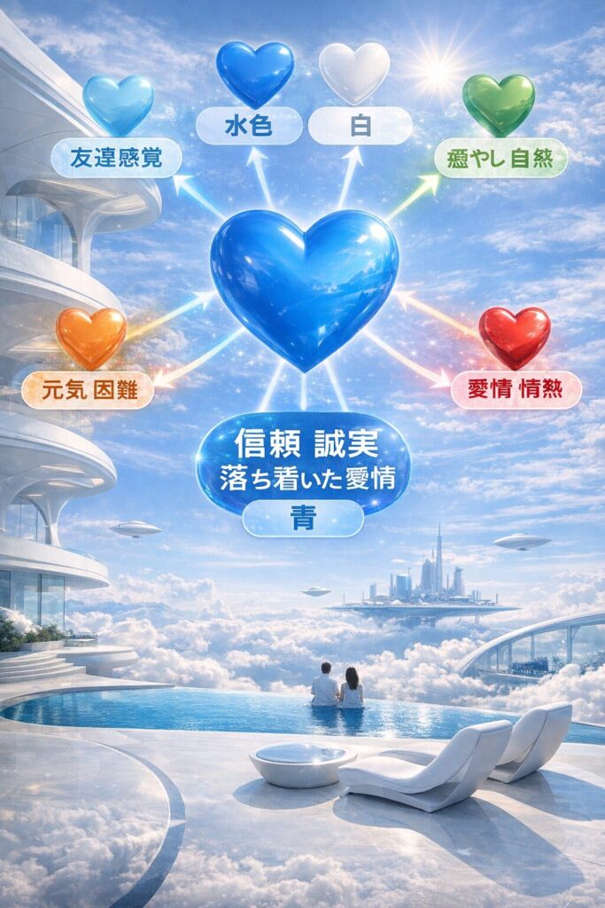 未来都市と心の色彩図