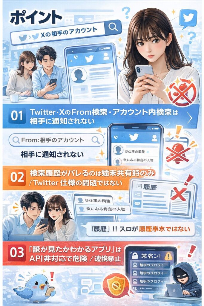 Twitter検索とプライバシーに関する注意事項