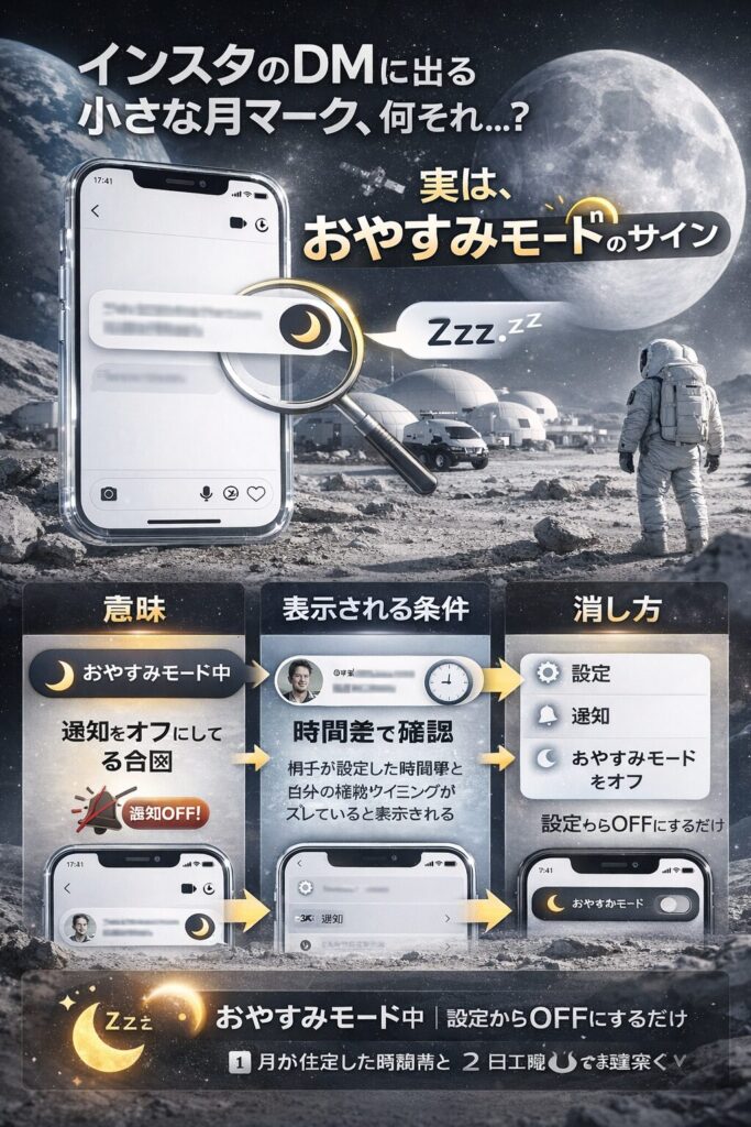 インスタのDM月マークの説明