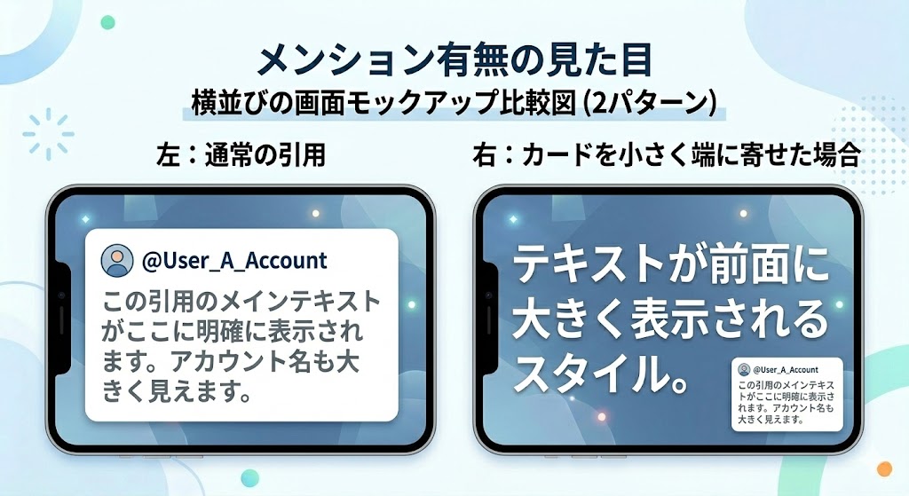 メンション有無の見た目