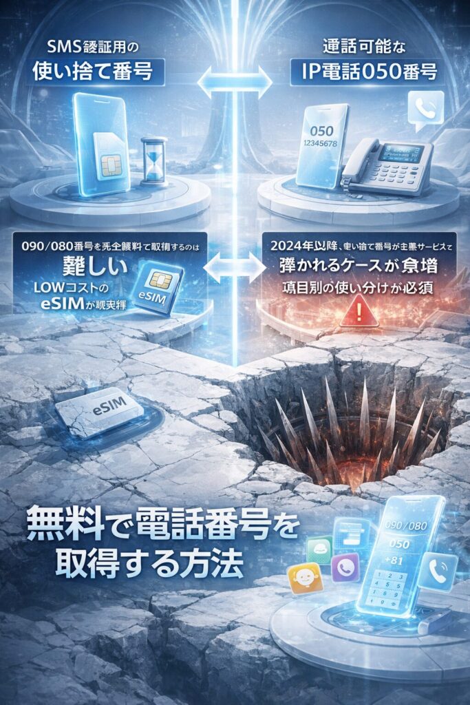 無料で電話番号を取得する方法