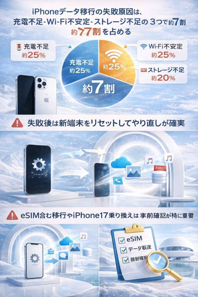 iPhone移行失敗原因と対策