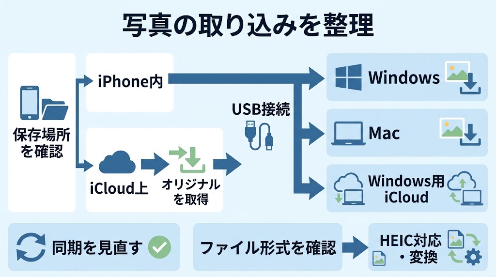 写真の取り込みを整理